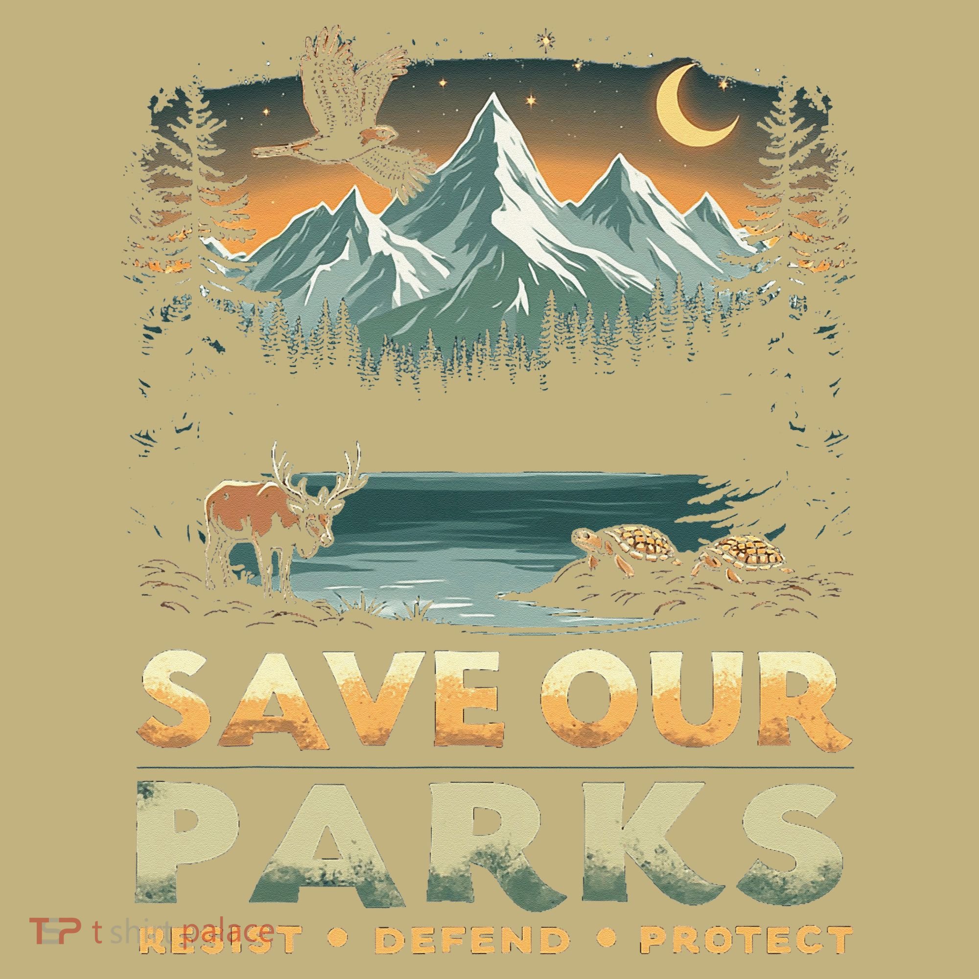 Save Our Parks Resist National Park Protect ALT US Retro Kids T-Shirt