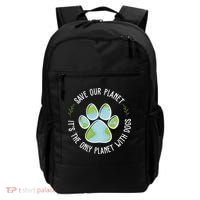Save Our Planet It's The Only Planet With Dogs Earth Day Backpack thumb 0