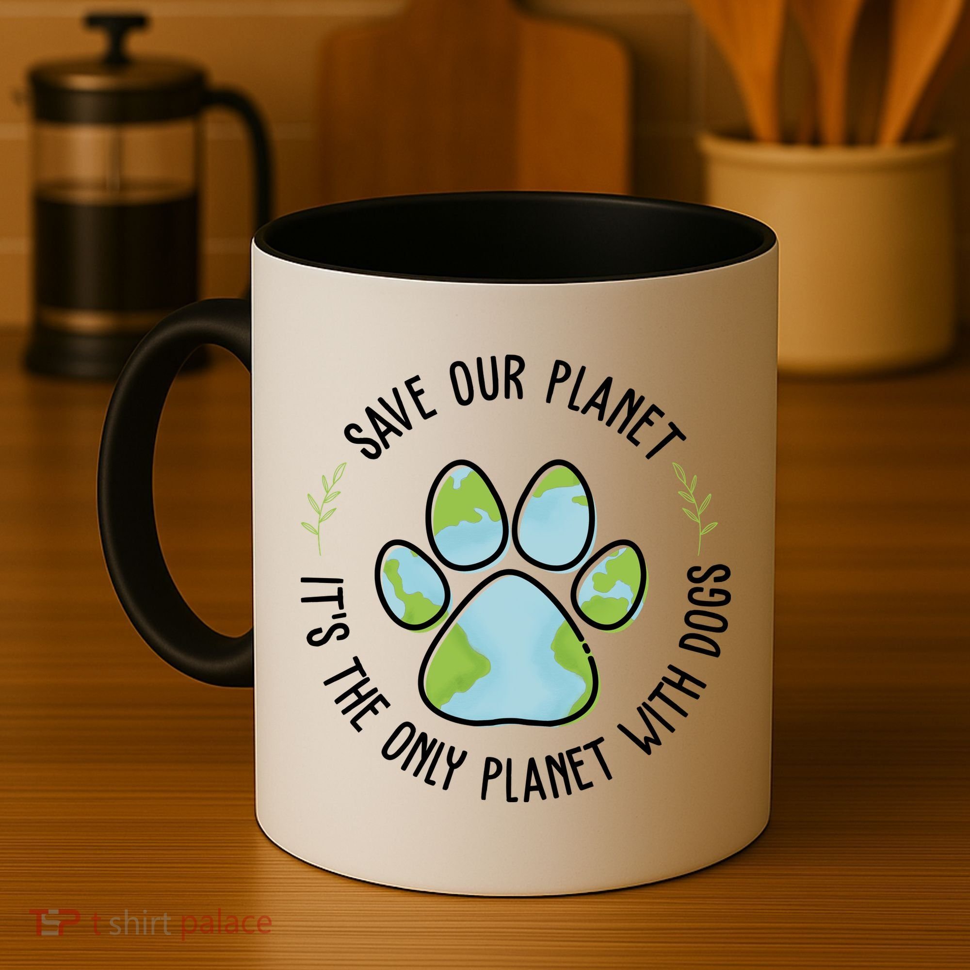 Save Our Planet It's The Only Planet With Dogs Earth Day Coffee Mug