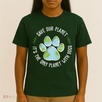 Save Our Planet It's The Only Planet With Dogs Earth Day T-Shirt thumb 4