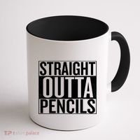 Straight Outta Pencils Gift Coffee Mug thumb 1