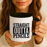 Straight Outta Pencils Gift Coffee Mug thumb 3
