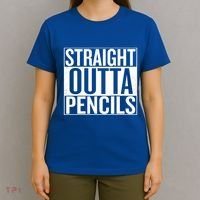 Straight Outta Pencils Gift T-Shirt thumb 4