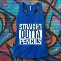 Straight Outta Pencils Gift Women's Tank Top thumb 3