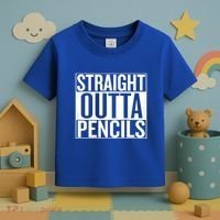 Straight Outta Pencils Gift Toddler T-Shirt thumb 3
