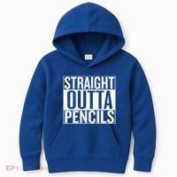 Straight Outta Pencils Gift Kids Hoodie thumb 0