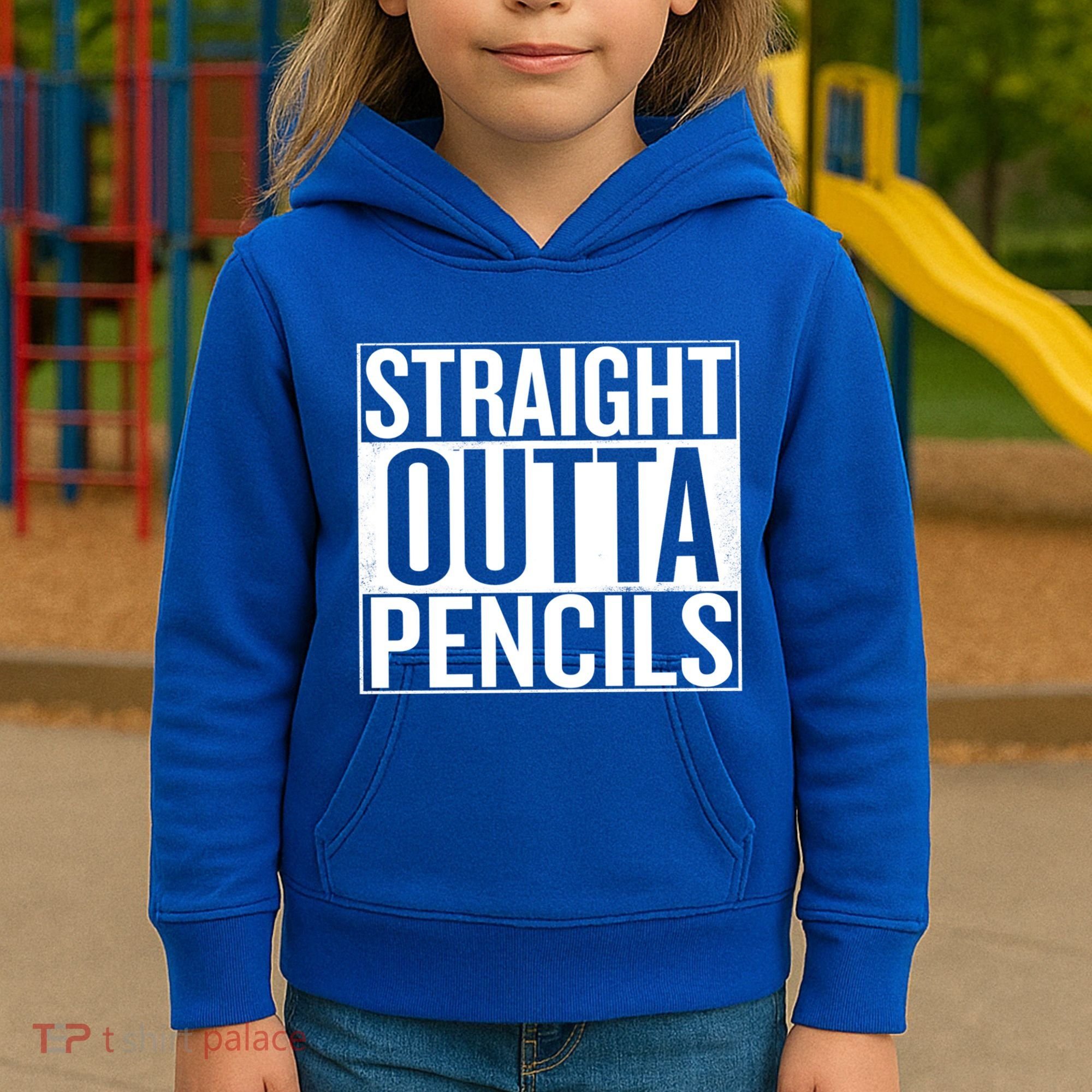Straight Outta Pencils Gift Kids Hoodie