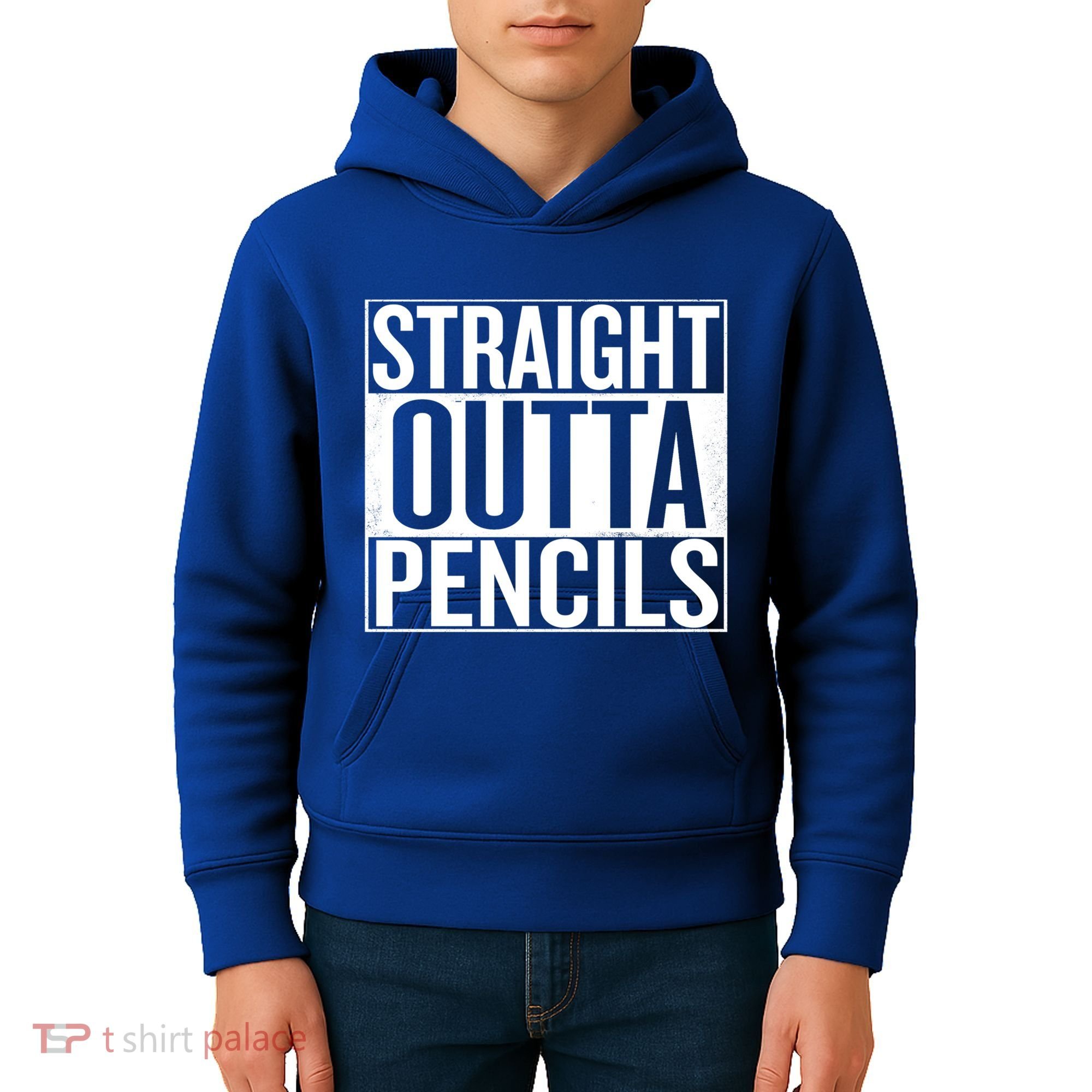 Straight Outta Pencils Gift Kids Hoodie