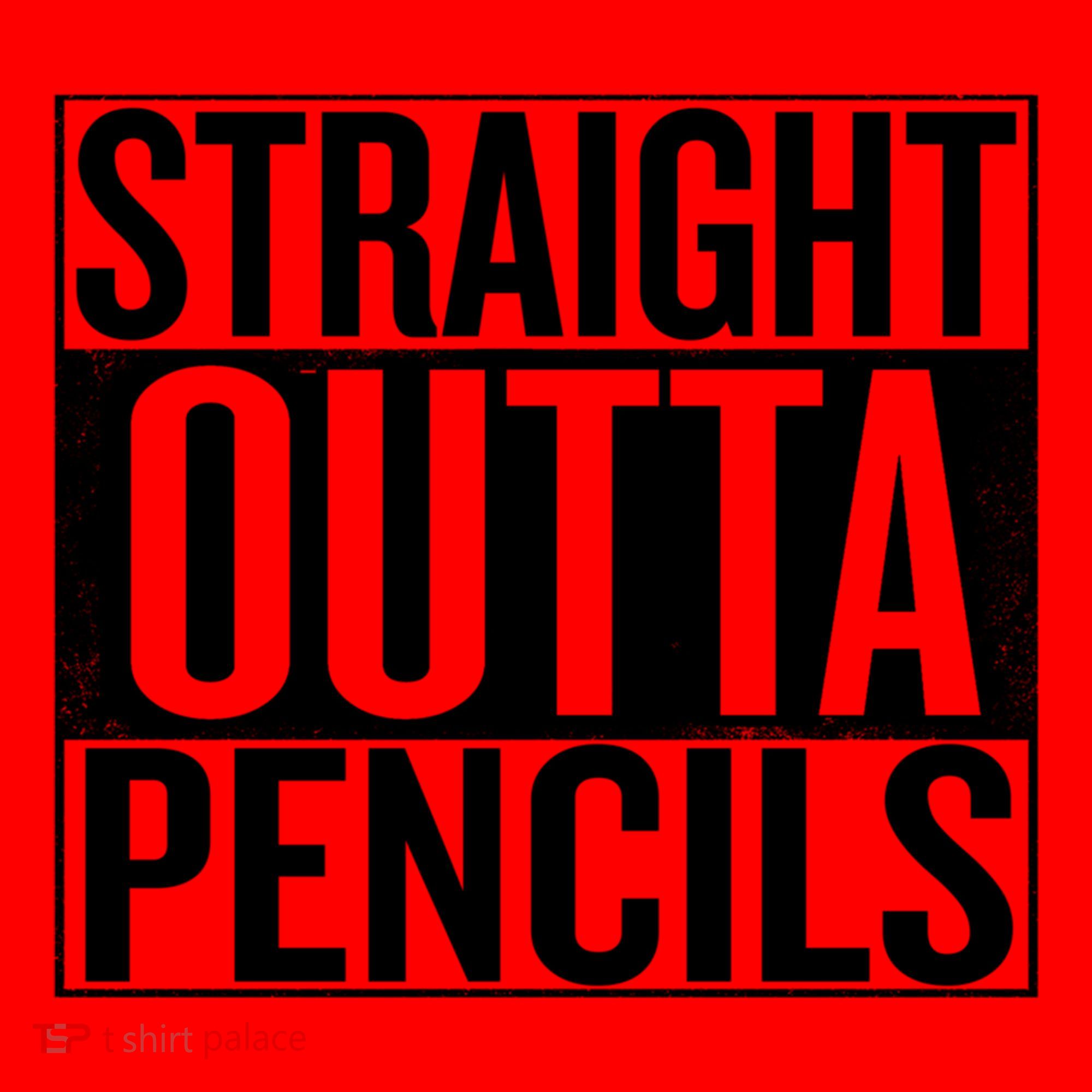 Straight Outta Pencils Gift Santa Hat