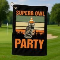 Superb Owl Party Golf Towel thumb 1