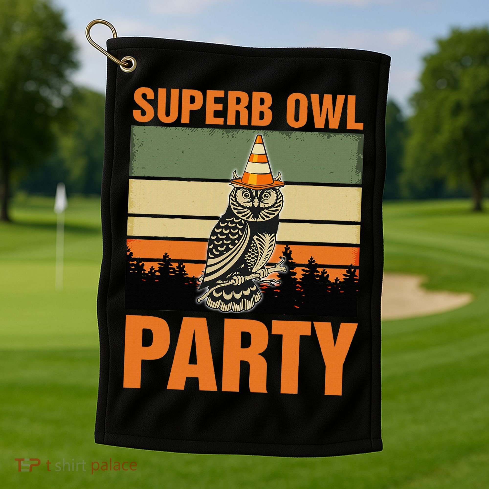 Superb Owl Party Golf Towel
