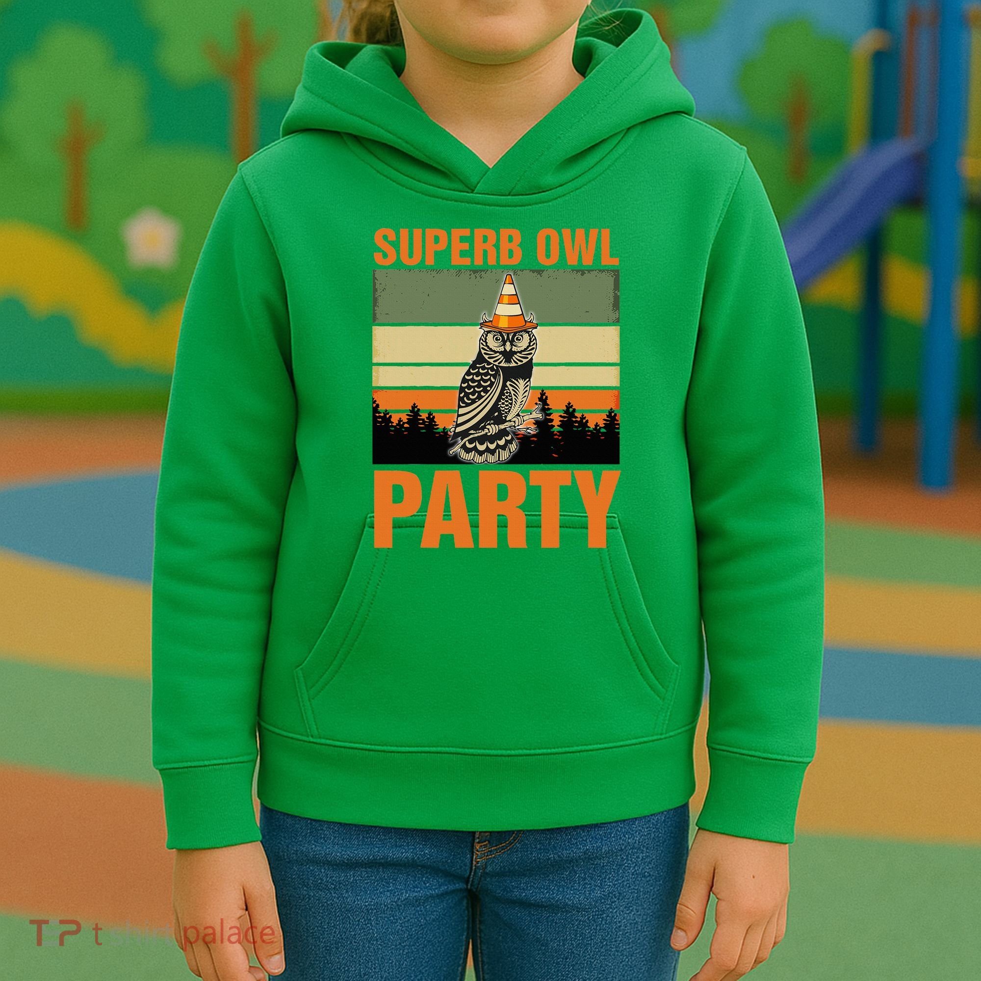 Superb Owl Party Kids Hoodie