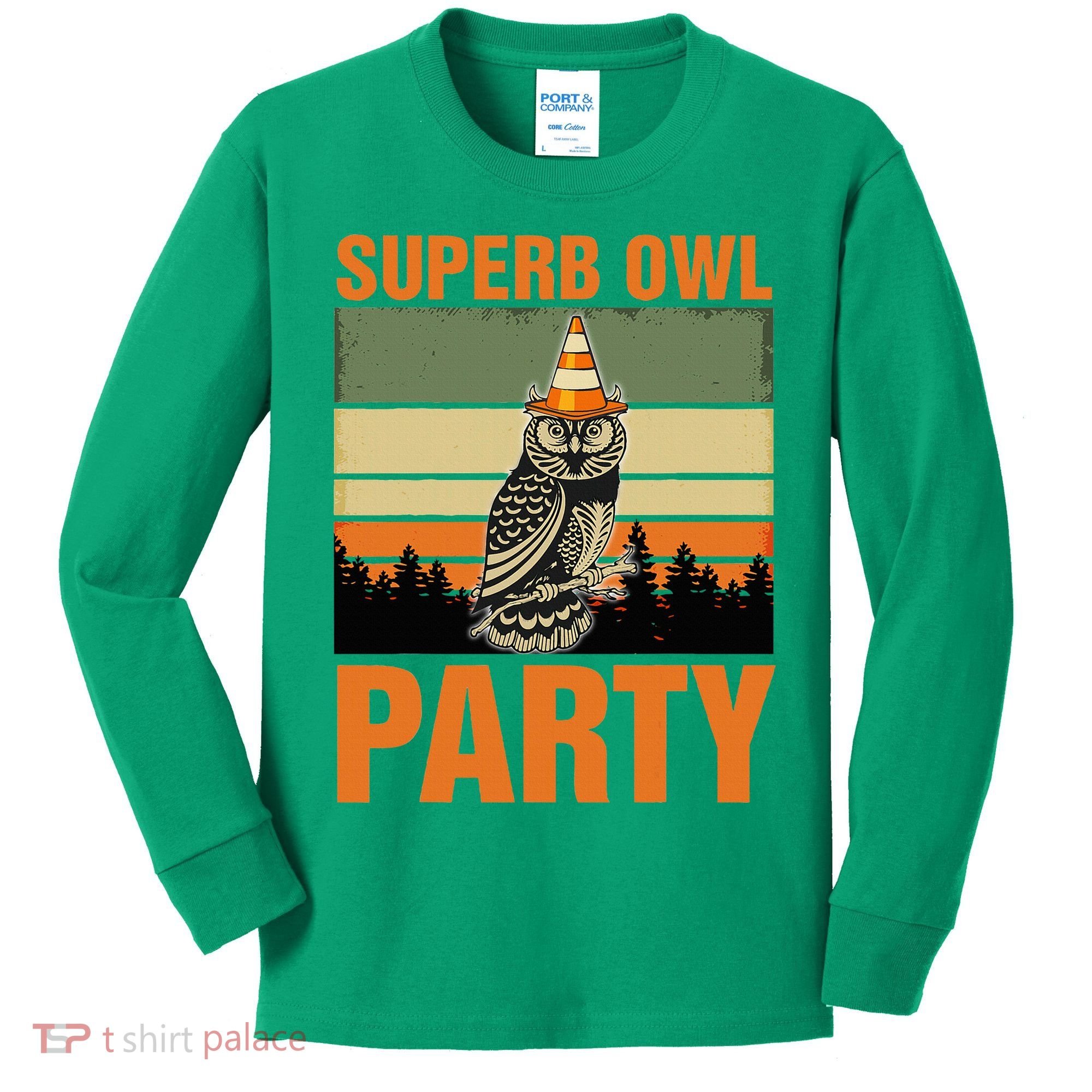 Superb Owl Party Kids Long Sleeve Shirt