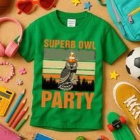 Superb Owl Party Kids T-Shirt thumb 3