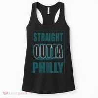 Straight Outta Philly Philadelphia Football Fans Women's Tank Top thumb 0