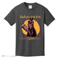 Sophisticated Cats Read Litterature Kids T-Shirt thumb 0