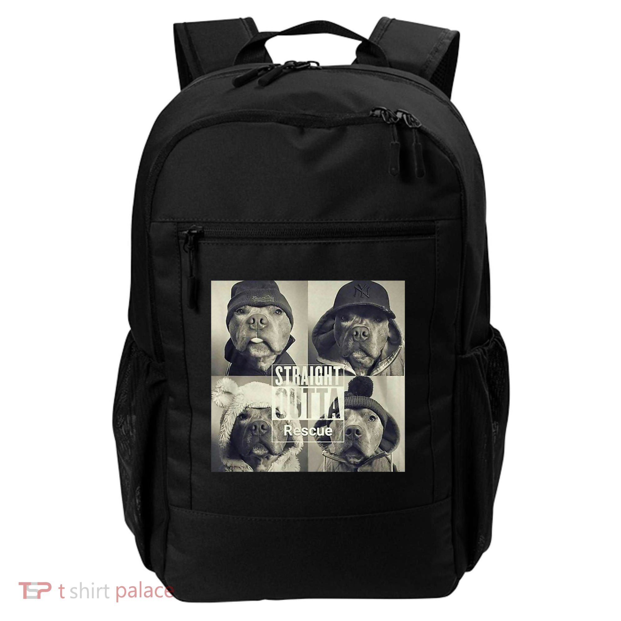 Straight Outta Rescue Pitbull Backpack