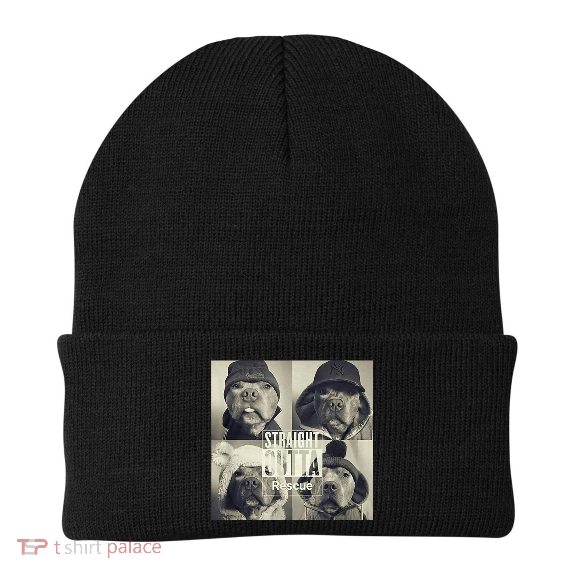 Straight Outta Rescue Pitbull Beanie