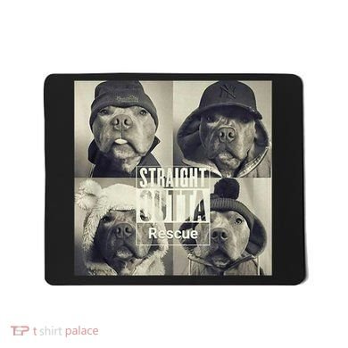 Straight Outta Rescue Pitbull Mousepad