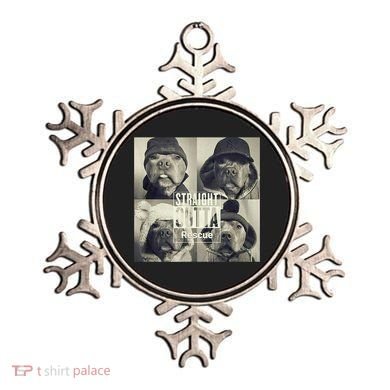 Straight Outta Rescue Pitbull Ornament