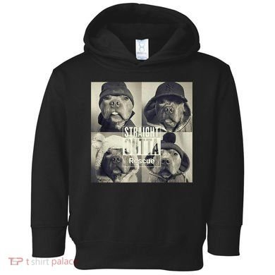 Straight Outta Rescue Pitbull Toddler Hoodie