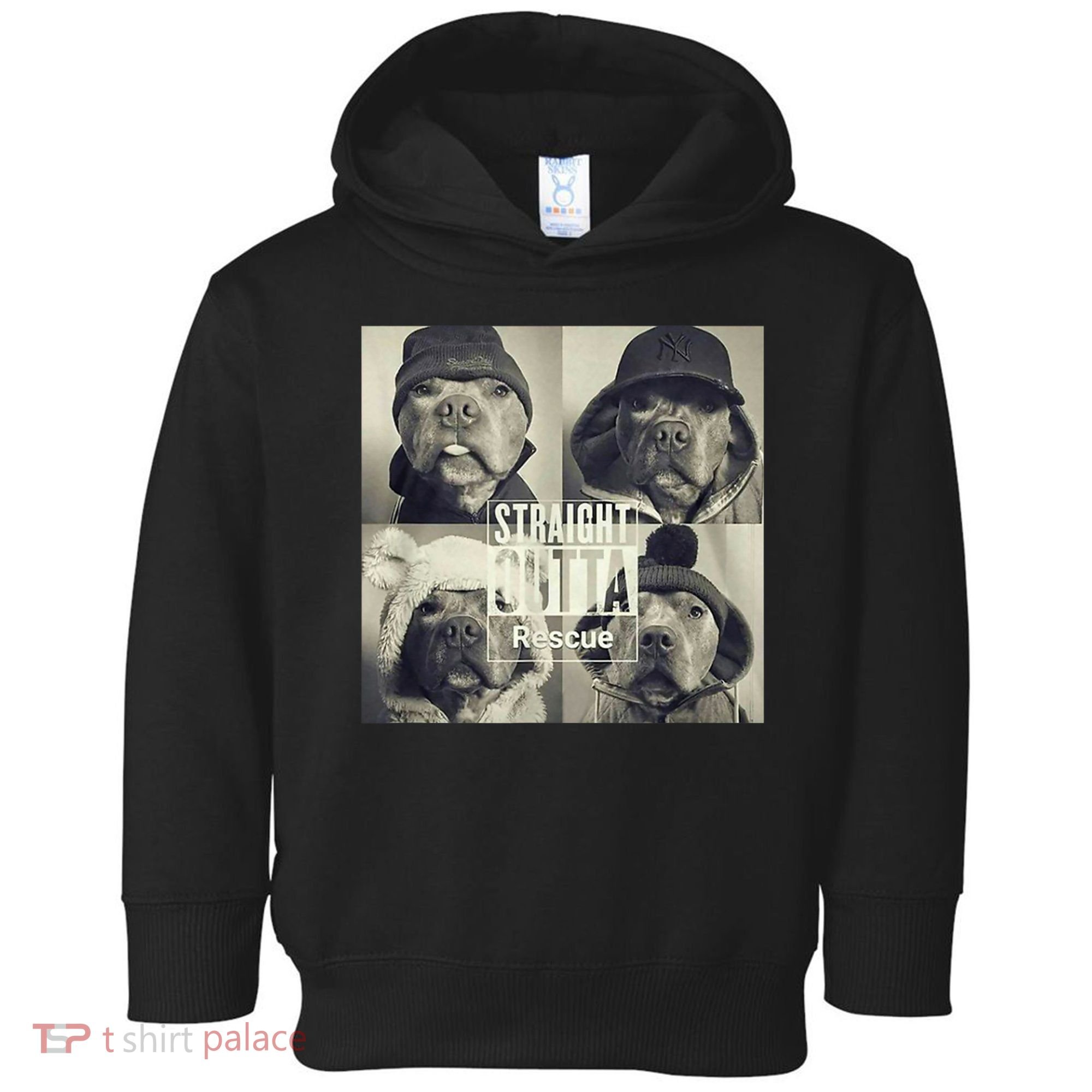 Straight Outta Rescue Pitbull Toddler Hoodie