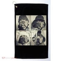 Straight Outta Rescue Pitbull Golf Towel thumb 0
