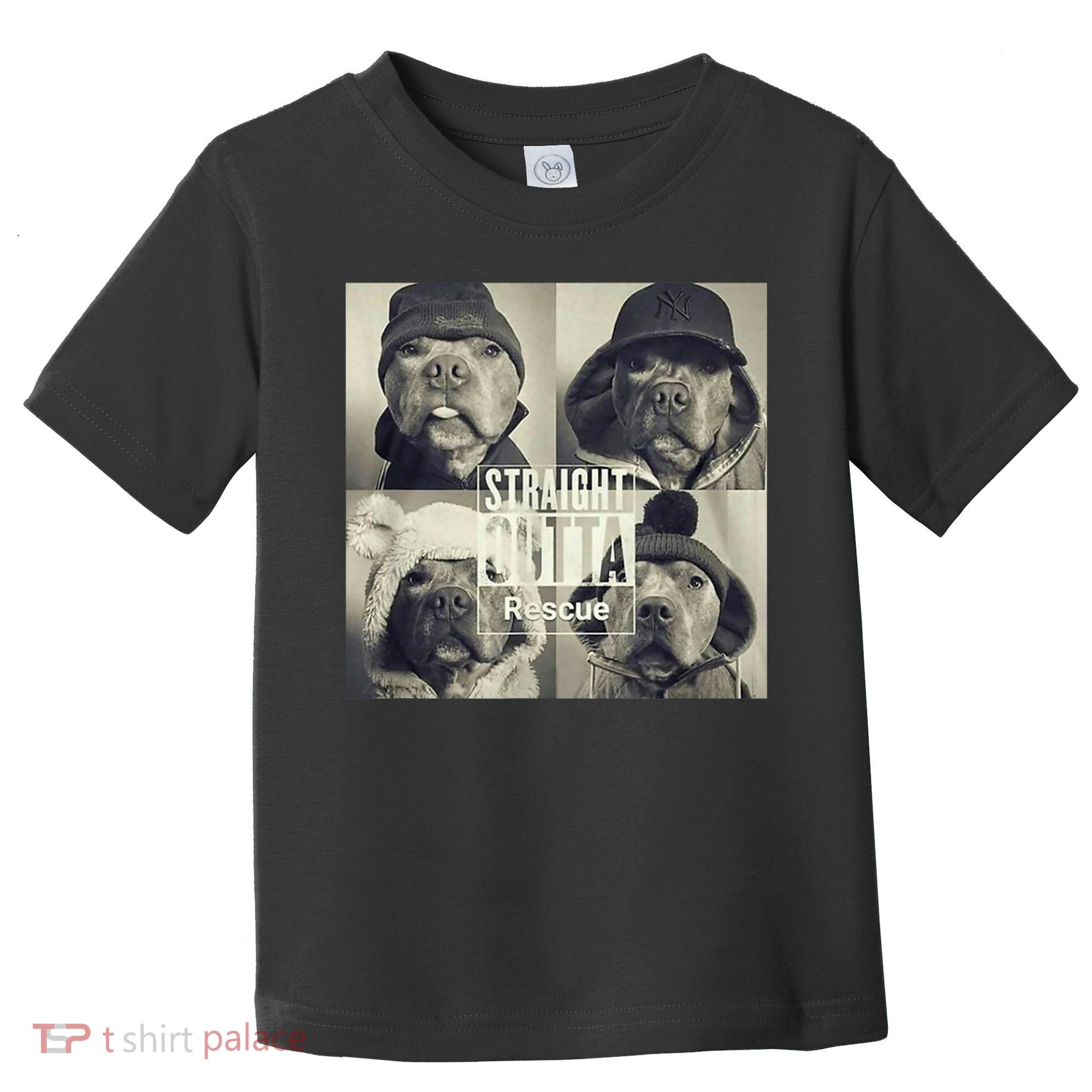 Straight Outta Rescue Pitbull Toddler T-Shirt