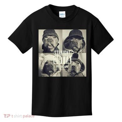 Straight Outta Rescue Pitbull Kids T-Shirt