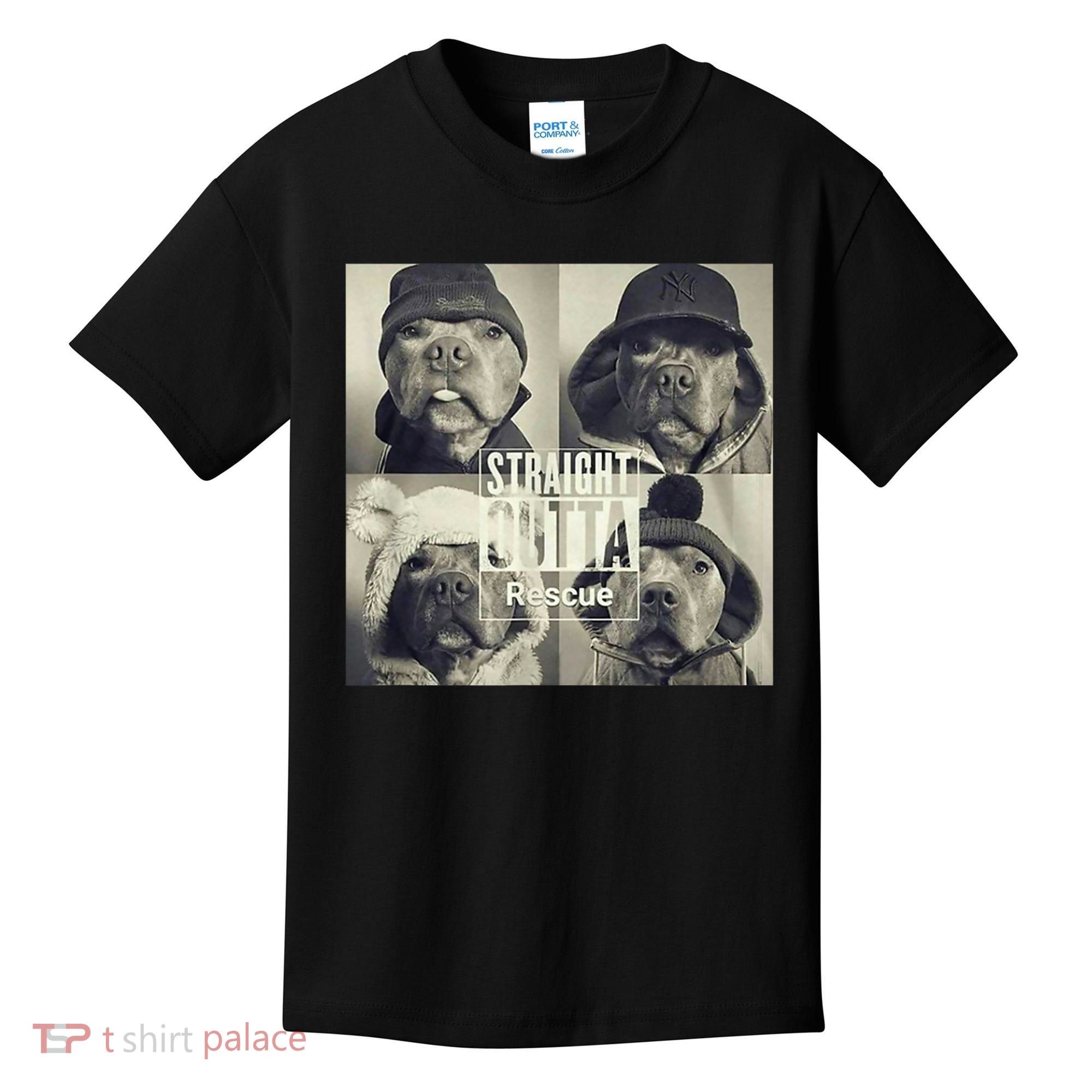 Straight Outta Rescue Pitbull Kids T-Shirt
