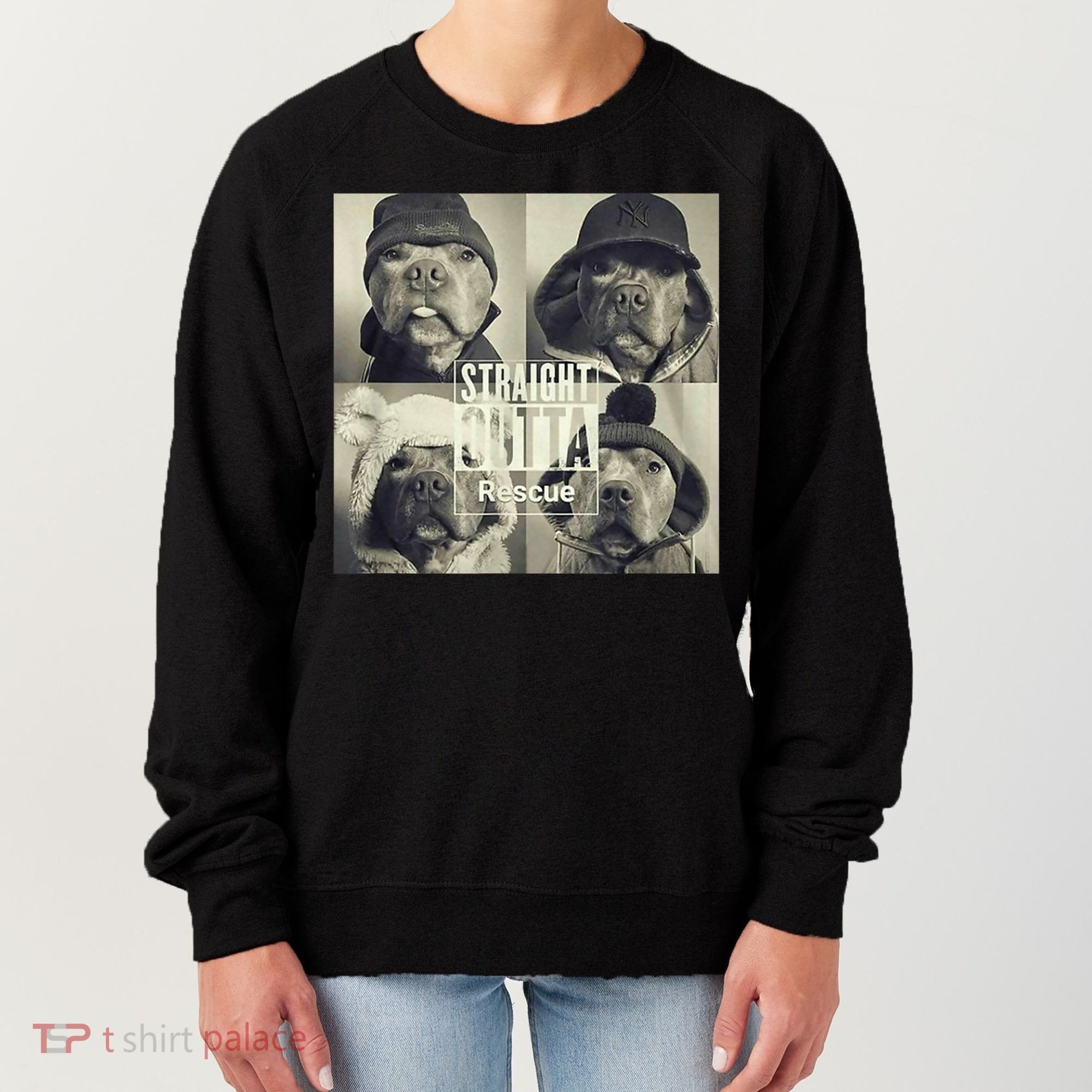 Straight Outta Rescue Pitbull Women's Sweatshirt
