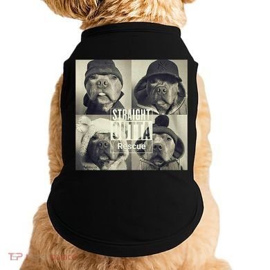 Straight Outta Rescue Pitbull Doggie Tank