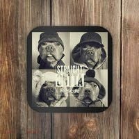 Straight Outta Rescue Pitbull Coaster thumb 0