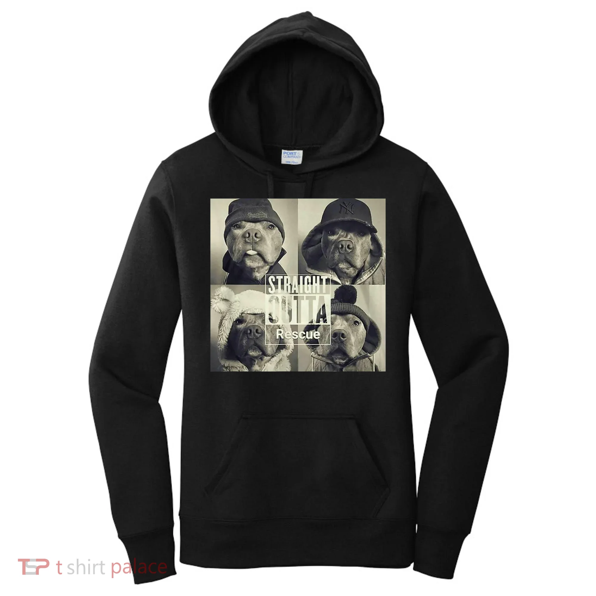 Straight Outta Rescue Pitbull Women's Hoodie