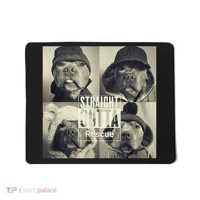 Straight Outta Rescue Pitbull Mousepad