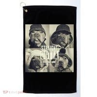 Straight Outta Rescue Pitbull Golf Towel thumb 0
