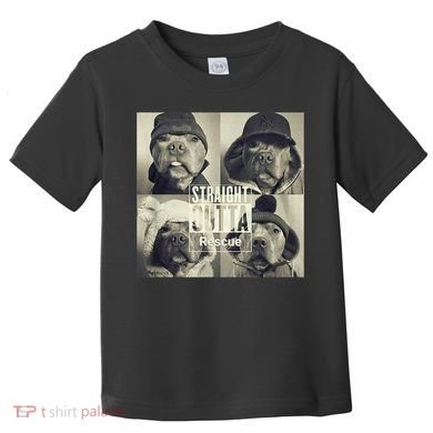 Straight Outta Rescue Pitbull Toddler T-Shirt