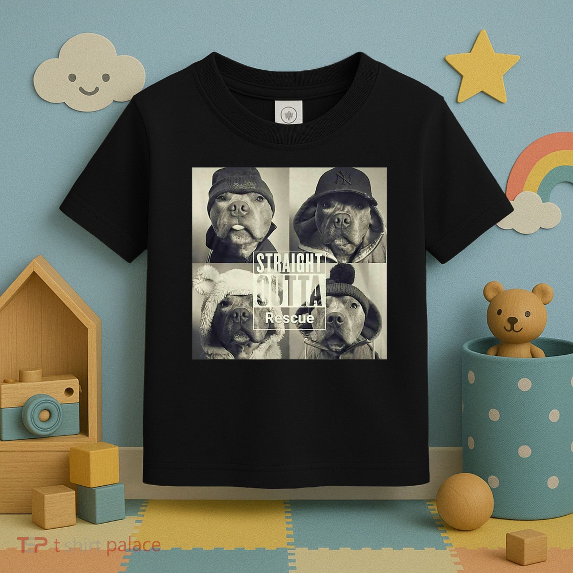 Straight Outta Rescue Pitbull Toddler T-Shirt