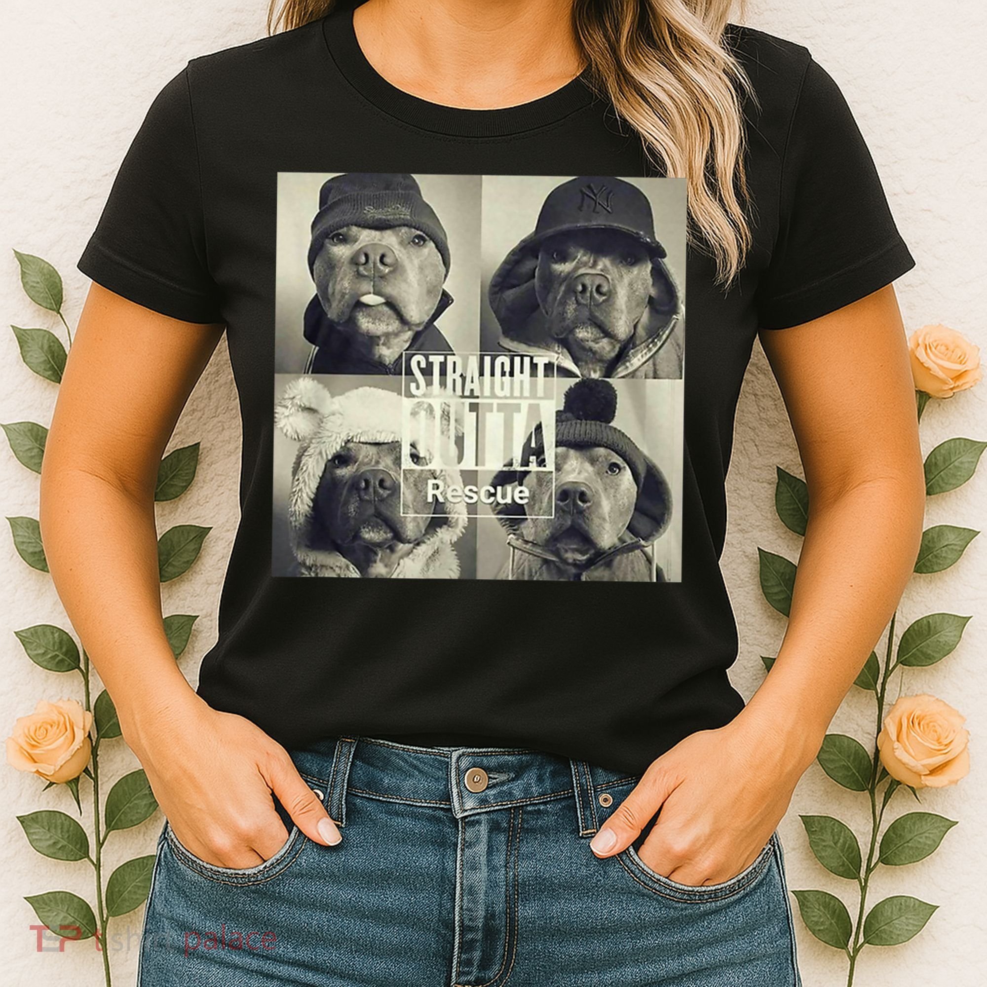Straight Outta Rescue Pitbull Women's T-Shirt
