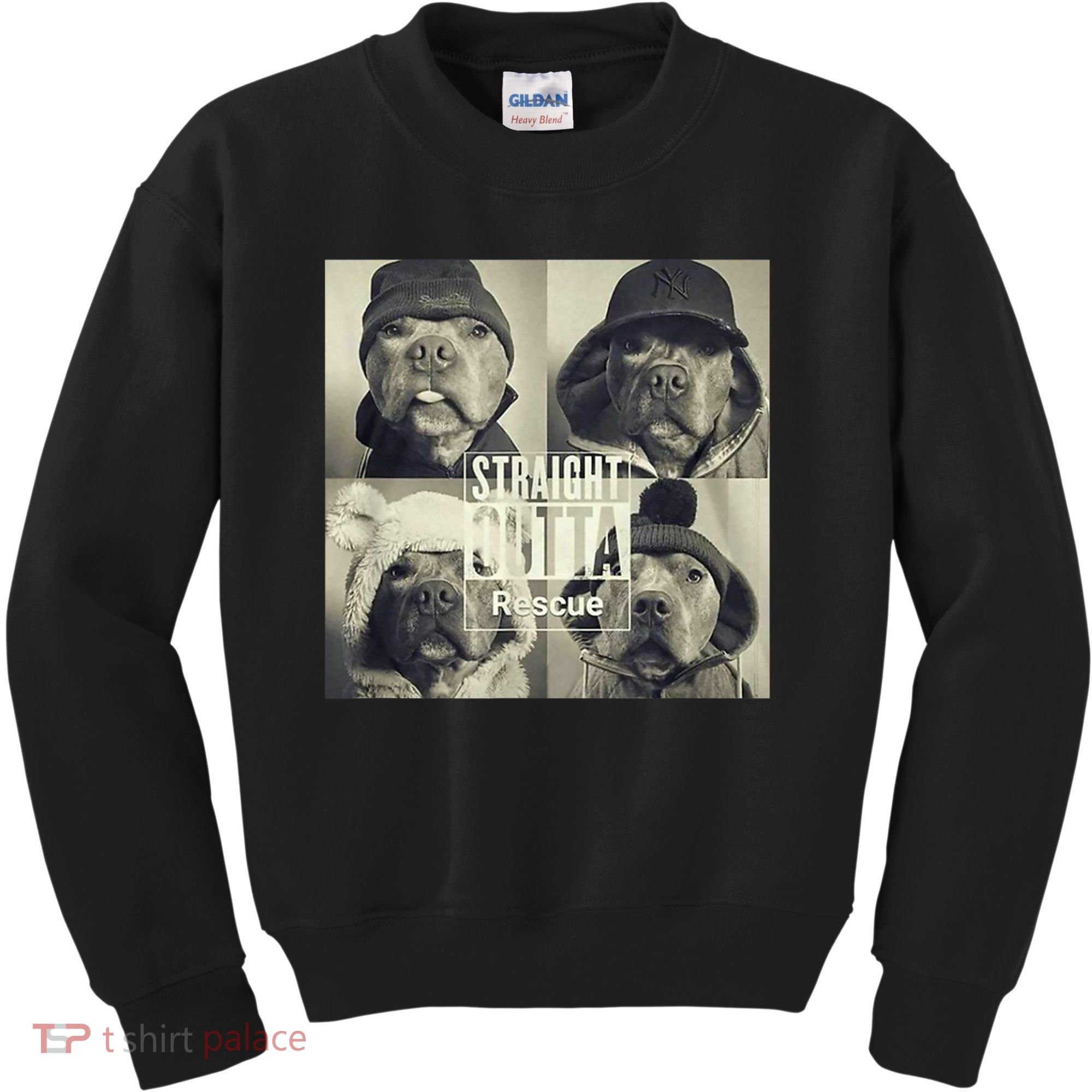 Straight Outta Rescue Pitbull Kids Sweatshirt