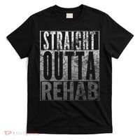 Straight Outta Rehab Funny Sober Addiction Recovery T-Shirt thumb 0