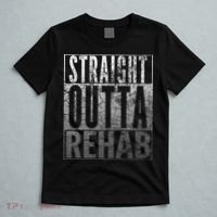 Straight Outta Rehab Funny Sober Addiction Recovery T-Shirt thumb 5