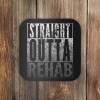 Straight Outta Rehab Funny Sober Addiction Recovery Coaster thumb 0