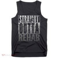 Straight Outta Rehab Funny Sober Addiction Recovery Tank Top thumb 0