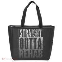 Straight Outta Rehab Funny Sober Addiction Recovery Tote Bag thumb 0