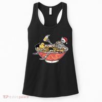 Skeleton On Ramen Christmas Pajama Cool Japanese Food XMas Women's Tank Top thumb 0