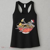 Skeleton On Ramen Christmas Pajama Cool Japanese Food XMas Women's Tank Top thumb 3