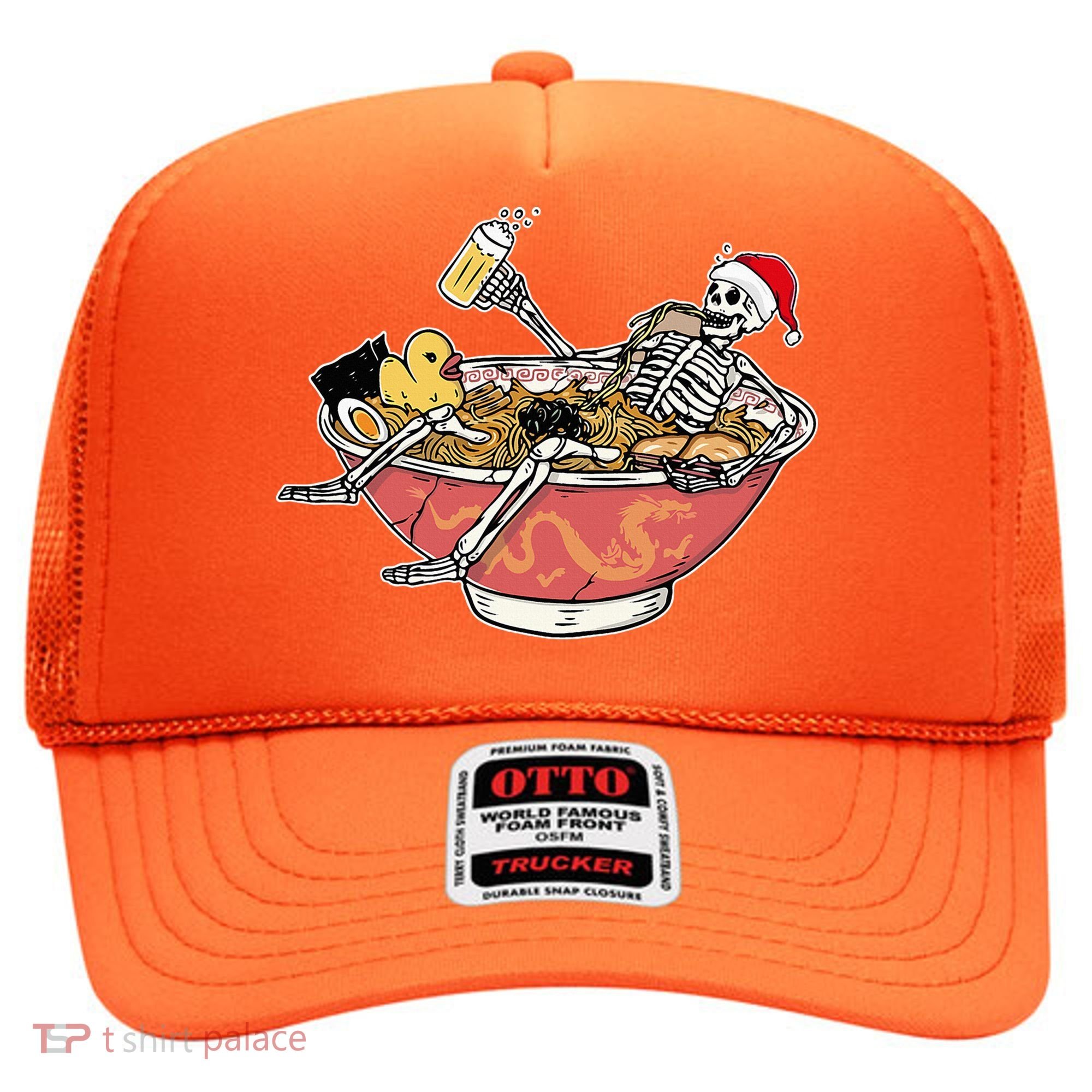 Skeleton On Ramen Christmas Pajama Cool Japanese Food XMas Hat