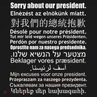 Sorry About Our President Anti-Trump Multiple Language Backpack thumb 2