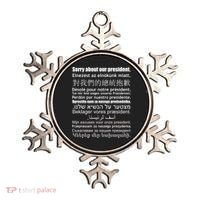 Sorry About Our President Anti-Trump Multiple Language Ornament thumb 0